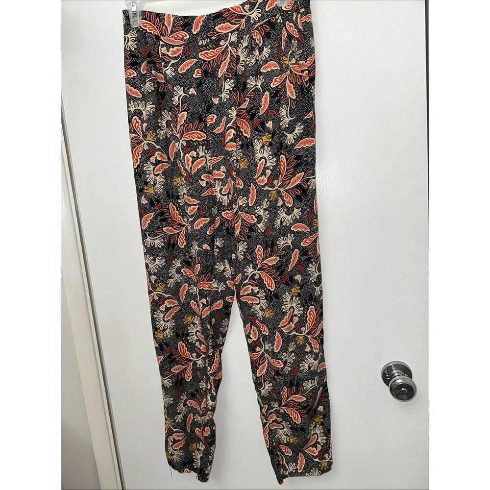 H&M  Women’s Sz 8 Floral Pull On Pants With Pockets
